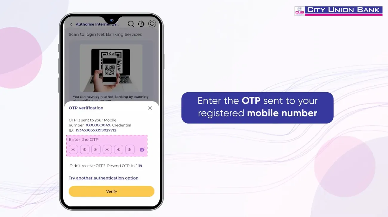 DIY video: enter the OTP sent to your registered mobile number