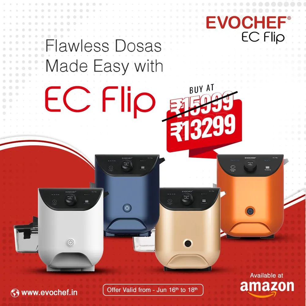 Flawless Dosas Made Easy with EC Flip, in four colours