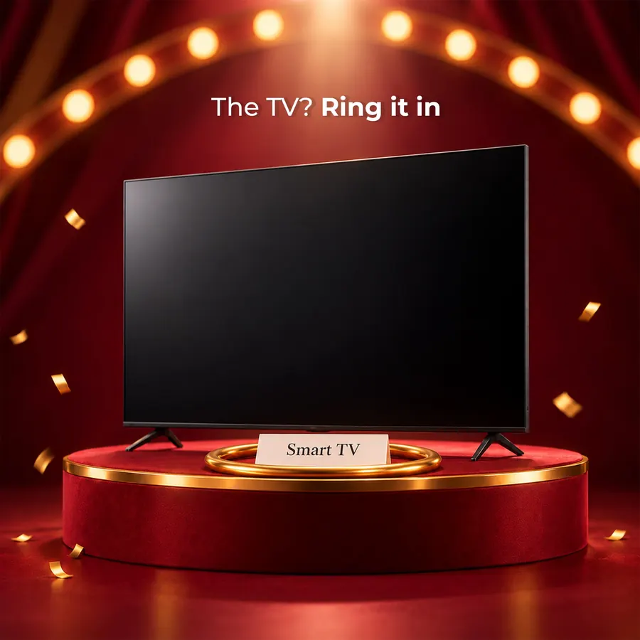 The TV? Ring it in: a smart TV on a carnival stage