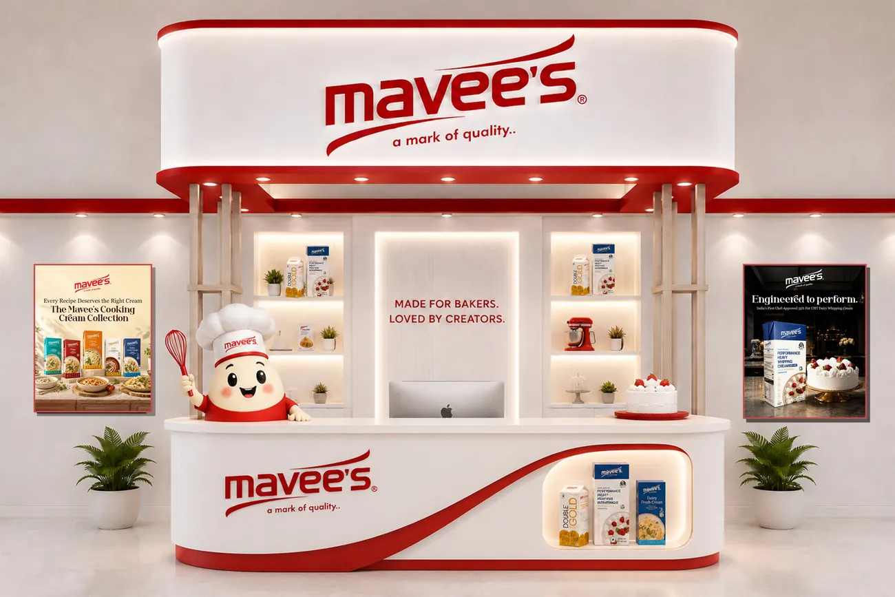 Mavee’s exhibition counter featuring the mascot