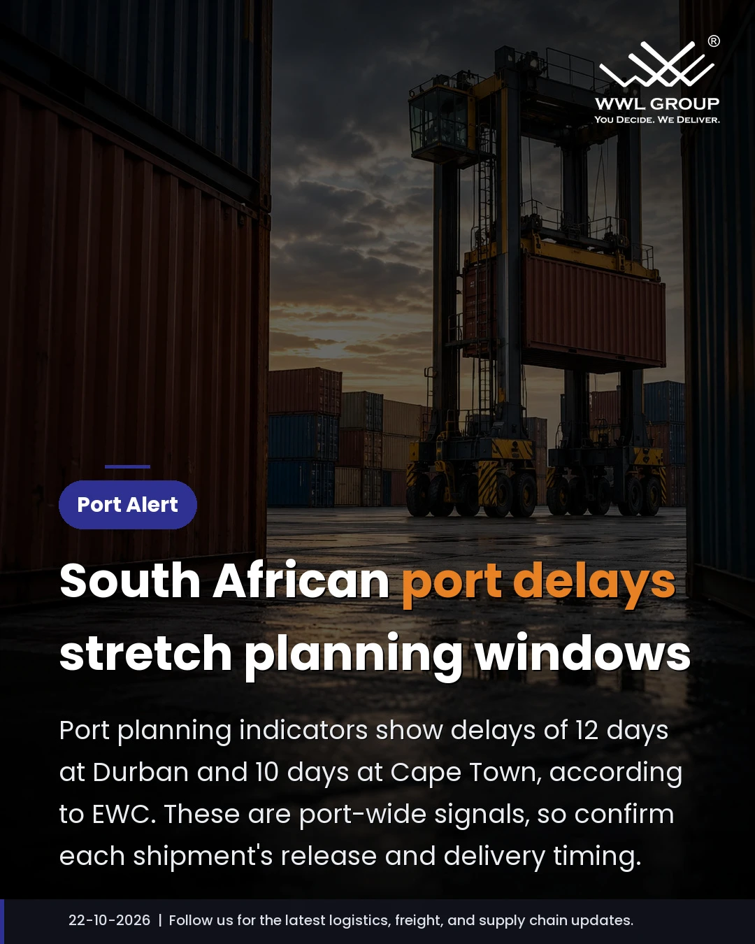 WWL GROUP creative: Port delays & planning