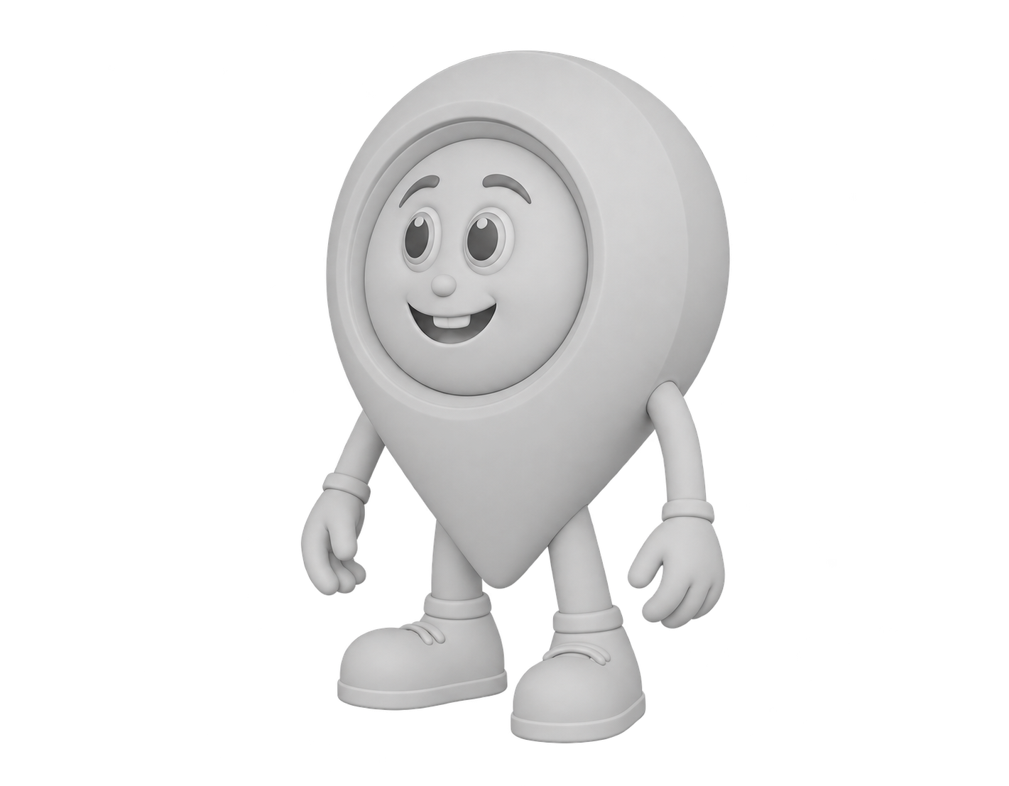 Geoster / Character form in neutral grey