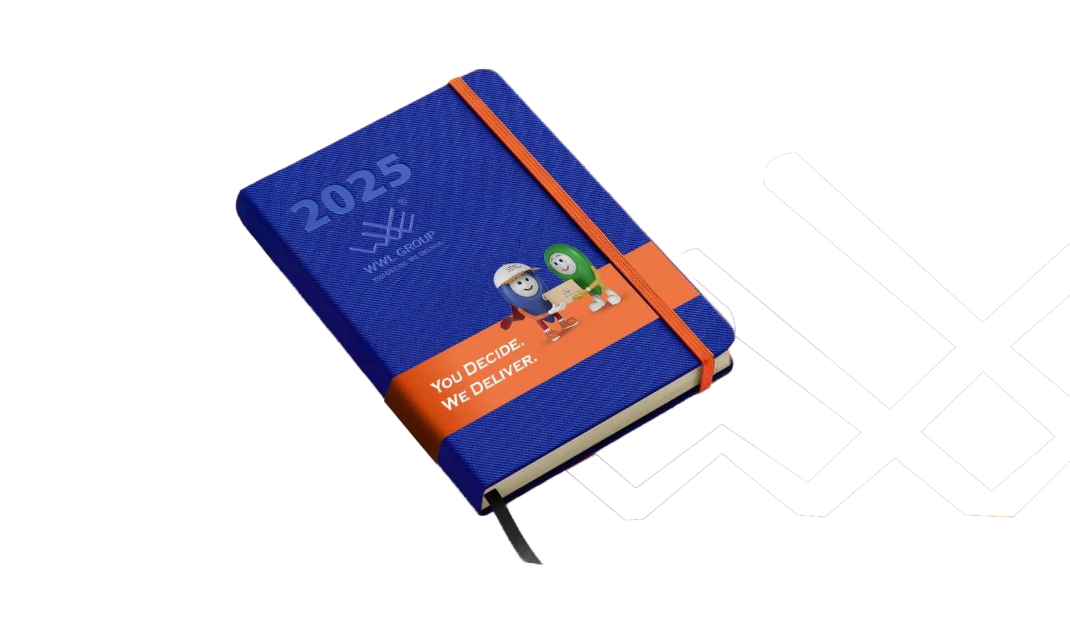WWL GROUP diary design design mockup